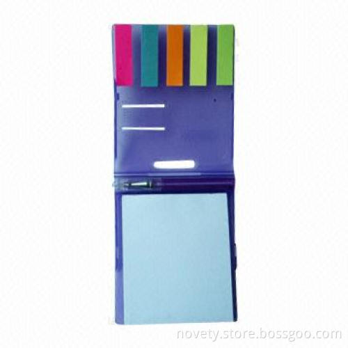 Notepad with Pen, Made of PP (Cover) Material, Measures 9.0 x 11.0cm